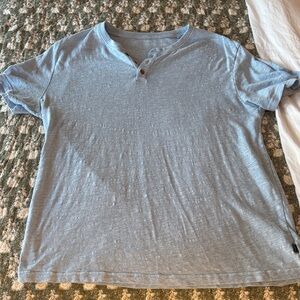 Lucky Brand Sky Blue Short Sleeve Henley